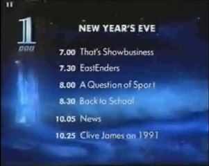 BBC1 Continuity (2), Monday 30th December 1991