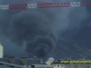 Violent incendie à BARBERAZ (Chambéry)