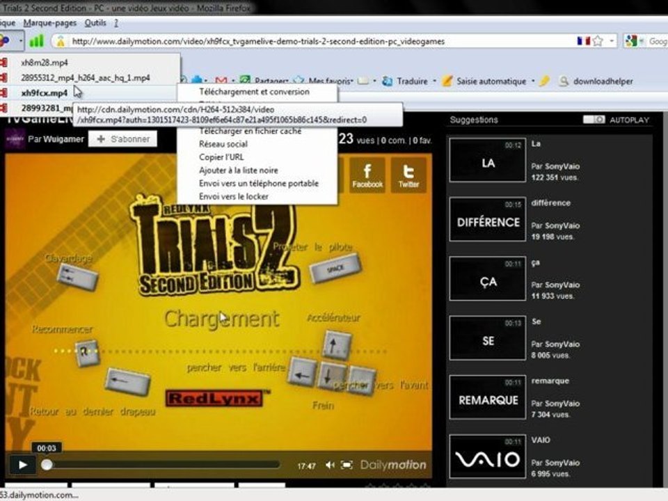 TVTuto DownloadHelper pour Firefox