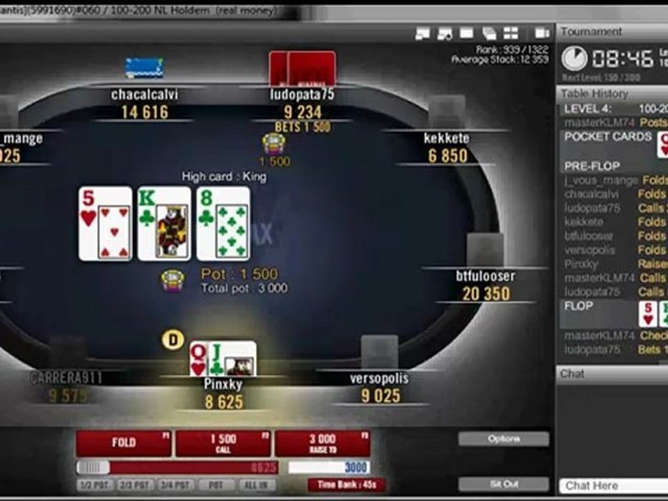 Winamax Tournament XTRA (1st hour)