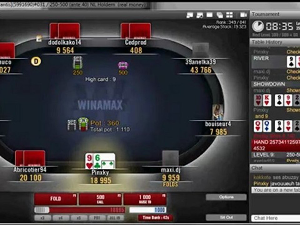 Winamax Tournament XTRA (2nd hour) PART 1