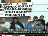 Chávez se dirige a estudiantes uruguayos