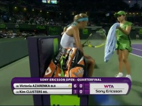 Azarenka pokonuje Clijsters