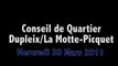 Conseil de Quartier Dupleix/La Motte Picquet du 30/03/11