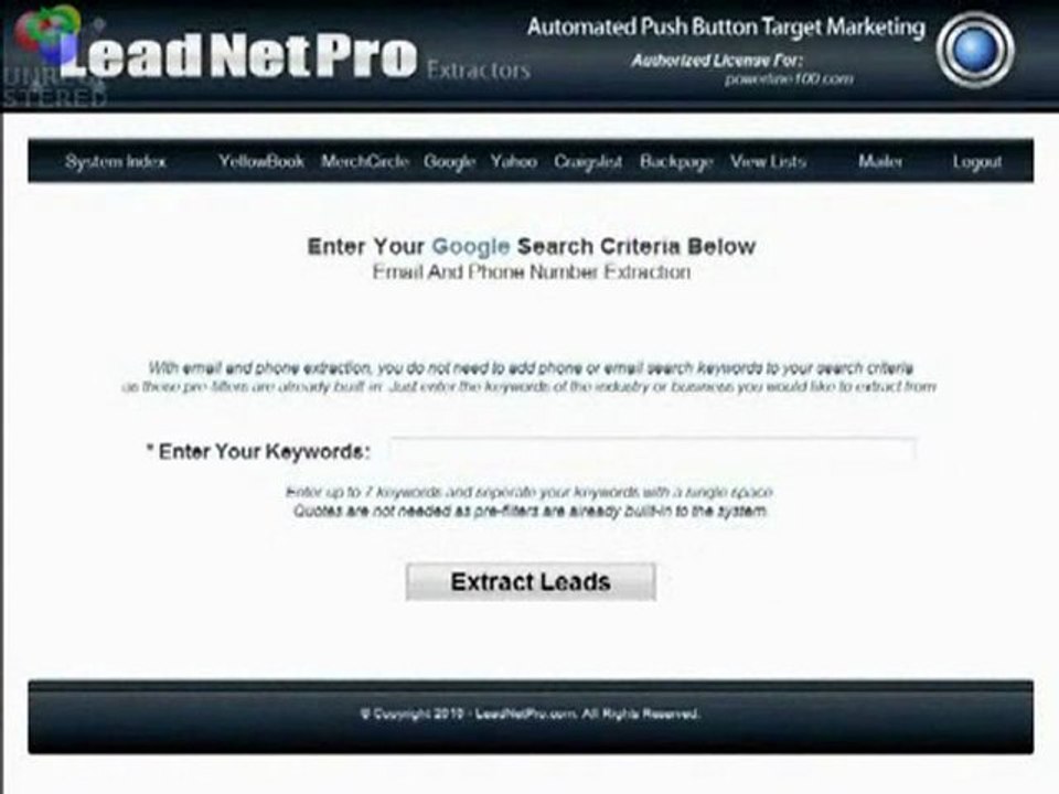 Lead Generation Systems-Target Marketing-Multiple Extractors-LeadNetPro