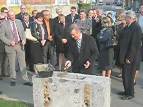 Première pierre du marché couvert du Cateau