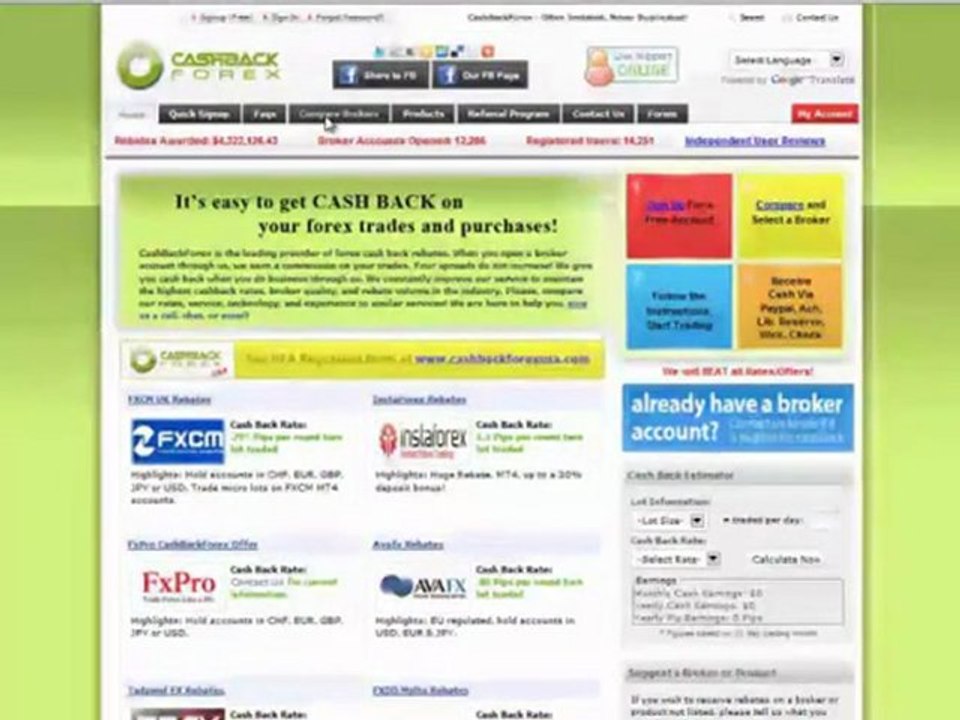 Forex Broker Cash Rebates