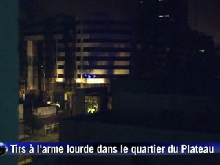 Combats de nuit dans le quartier du Plateau d'Abidjan