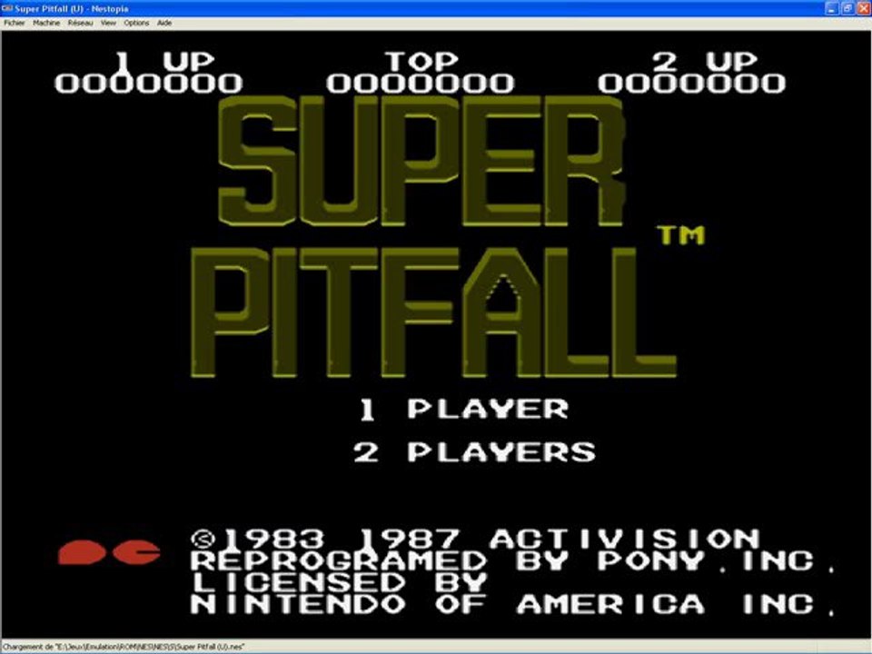 Super Pitfall (NES) Videotest