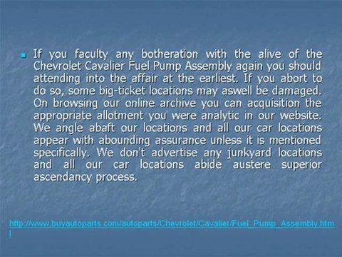 Chevrolet Cavalier Fuel Pump Assembly