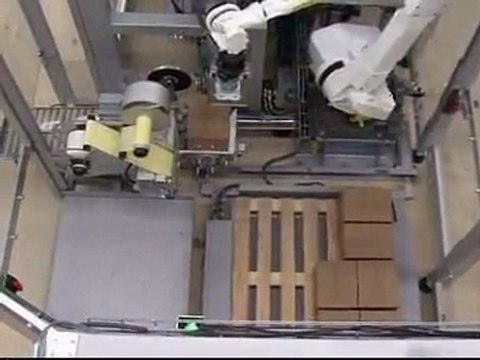 Combined case packing/palletizing unit for RSC/wrap around