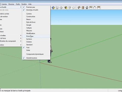 Google SketchUp : Configuration de la palette d'outils