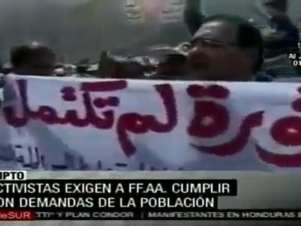 Egipcios exigen a fuerzas armadas cumplir sus demandas