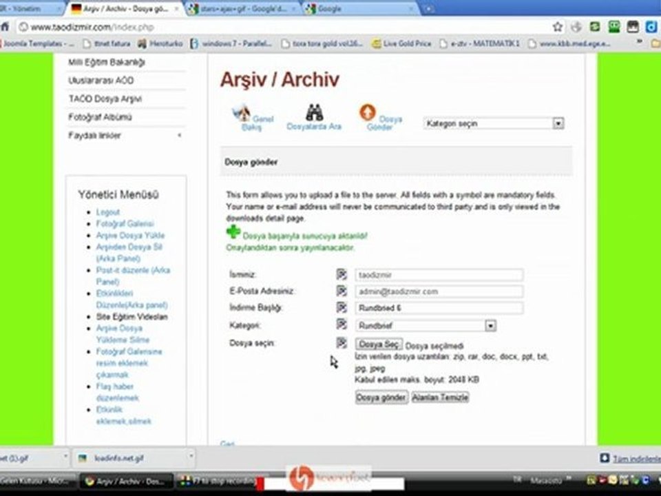rundbrief 6 dosyası nasıl yüklendi