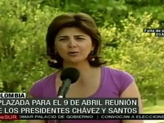 Aplazada reunión entre Chávez y Santos