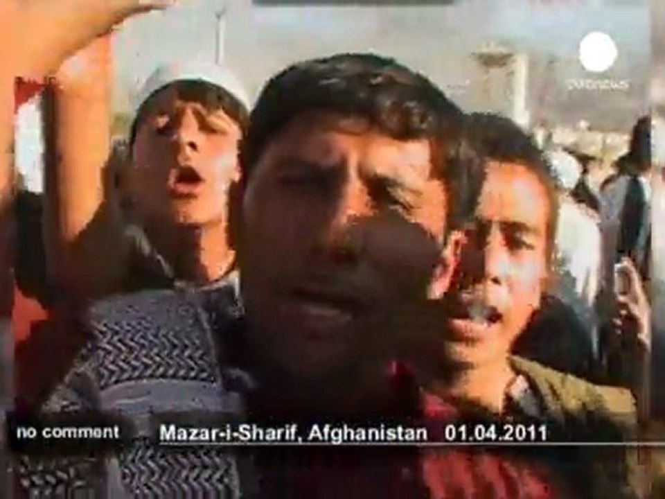 Une manifestation a dégénéré en Afghanistan - no comment