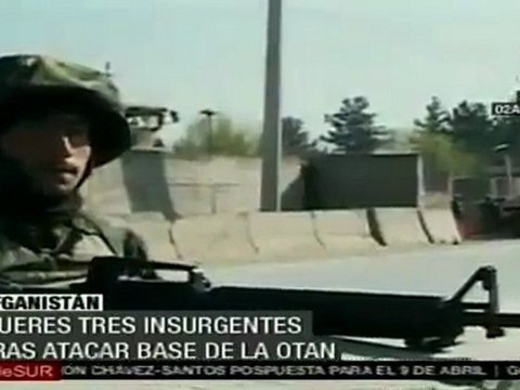 Tres insurgentes afganos mueren tras atacar base de OTAN