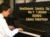 Piyona Beethoven SONAT Op 49 Sonata Rondo Bethoven Piano Piyano  Genç Piyanist Güneş