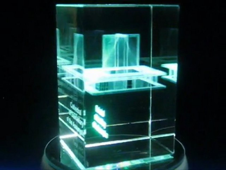 Cathedral of Saint Mary of the Assumption - 3D laser crystal engraved model
