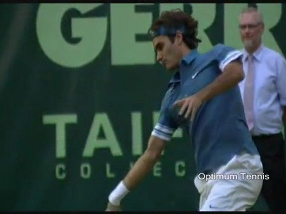 Roger federer forehand in slow motion