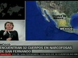 Encuentran 32 cuerpos más en narco fosas en México