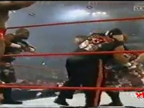 WWE Raw 6-Man Tag RVD Tazz Spike Vs Dudley Boyz Booker T