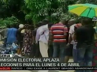 Posponen elecciones parlamentarias en Nigeria