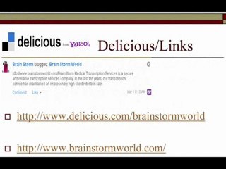 Brainstorm on Deliciouse