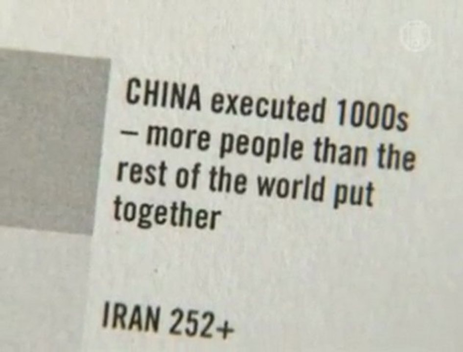 Amnesty international:La Chine toujours le leader en matière d’exécutions