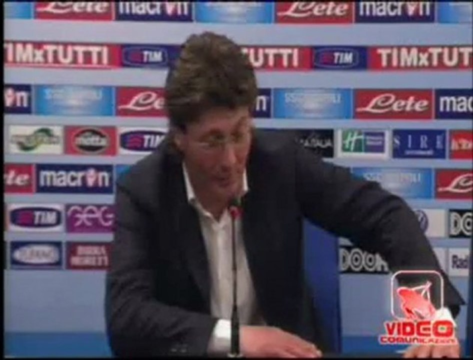 Napoli-Lazio - La gioia di Mazzarri