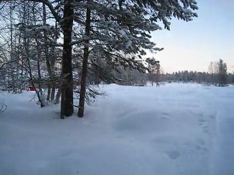 vues sur la cabane près du Kessijarvi Finlande
