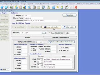 JRC: Cadastro de NCM (Classificação Fiscal) - SysFAT ~ LITE.