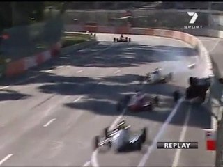 Formula Ford Adelaide 2011 race 2 big crash