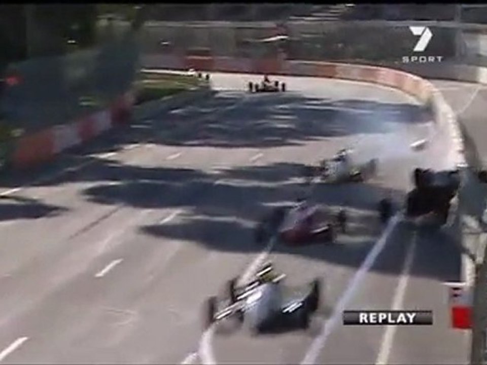 Formula Ford Adelaide 2011 race 2 big crash