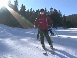 3 rameurs de la snhs font du ski à Méaudre  Isère