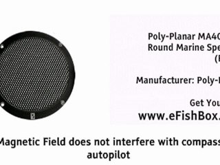 Poly-Planar MA4056 6" Round Marine Speakers (Black)