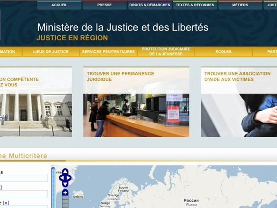 Justice en région : la Justice près de chez vous