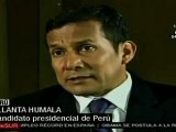 Ascenso electoral de Humala, provoca caída en bolsa peruana