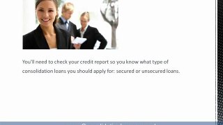 Consolidation loans video, how do they work
