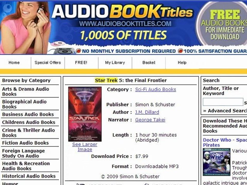 Star Trek Audio Books