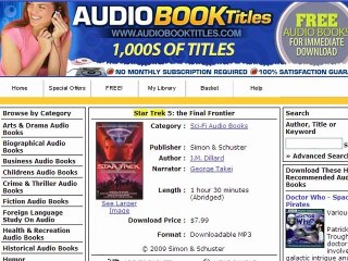 Star Trek Audio Books