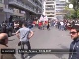 Clashes at Greek protests over budget cuts - no comment