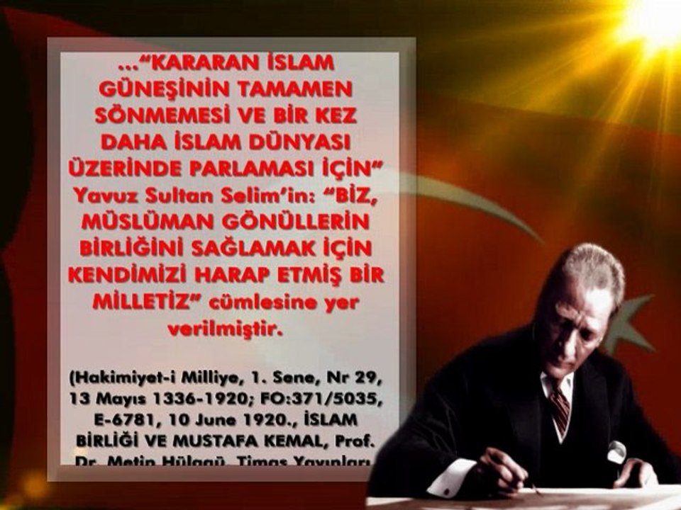 Atatürk'ün Türk İslam Birliği Hakkındaki Görüşleri