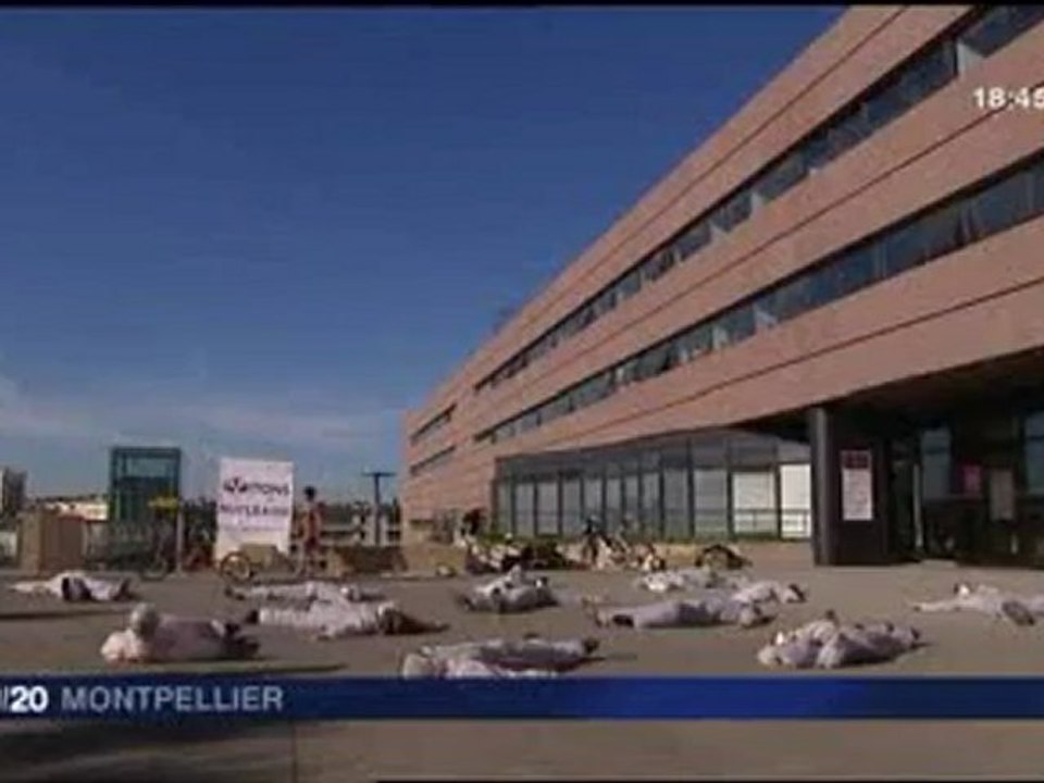 Flash'Mob anti-nucleaire à Montpellier le 5 avril 2011