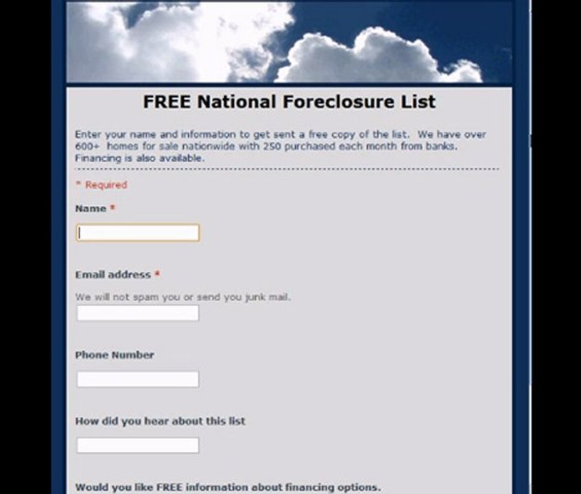 How to Get a FREE National Foreclosure Property List