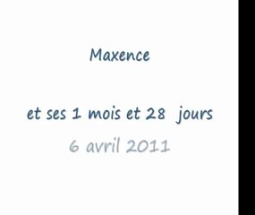 Maxence 1 mois et 28 jours