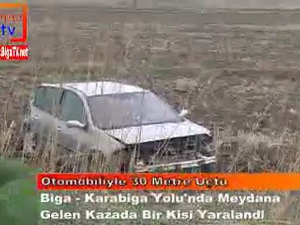 BigaTv.Net Karabiga'da Araç 30 Metre Uçtu