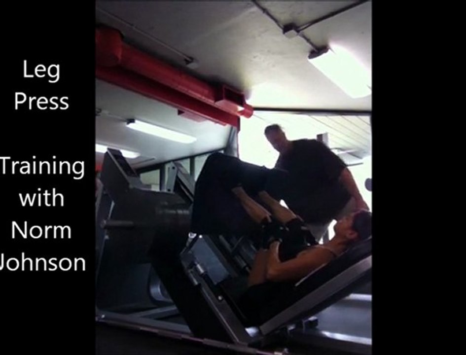 World Gym Vista weight training with Shirley Moran bikini champ