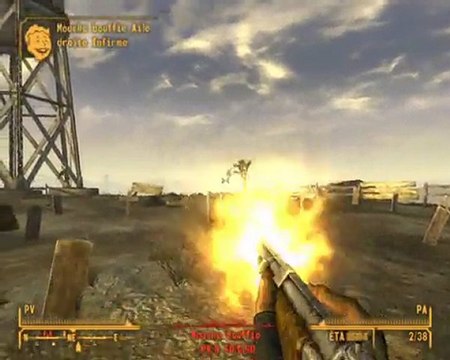 Fallout New Vegas (part.005) Pres d'un feu de camp, sur la piste