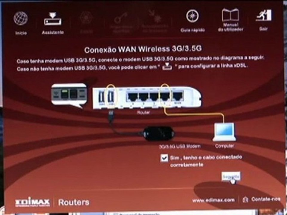 Roteador 3G da Edimax é multifunção